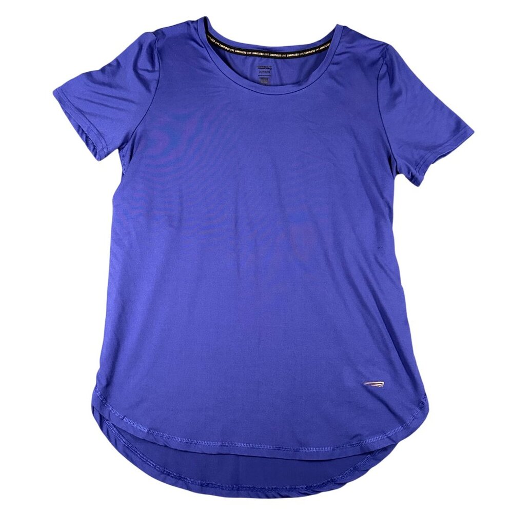 Copper Fit Pro Womens Medium Purple Short Sleeve Round Neck‎ Flowy Shirt